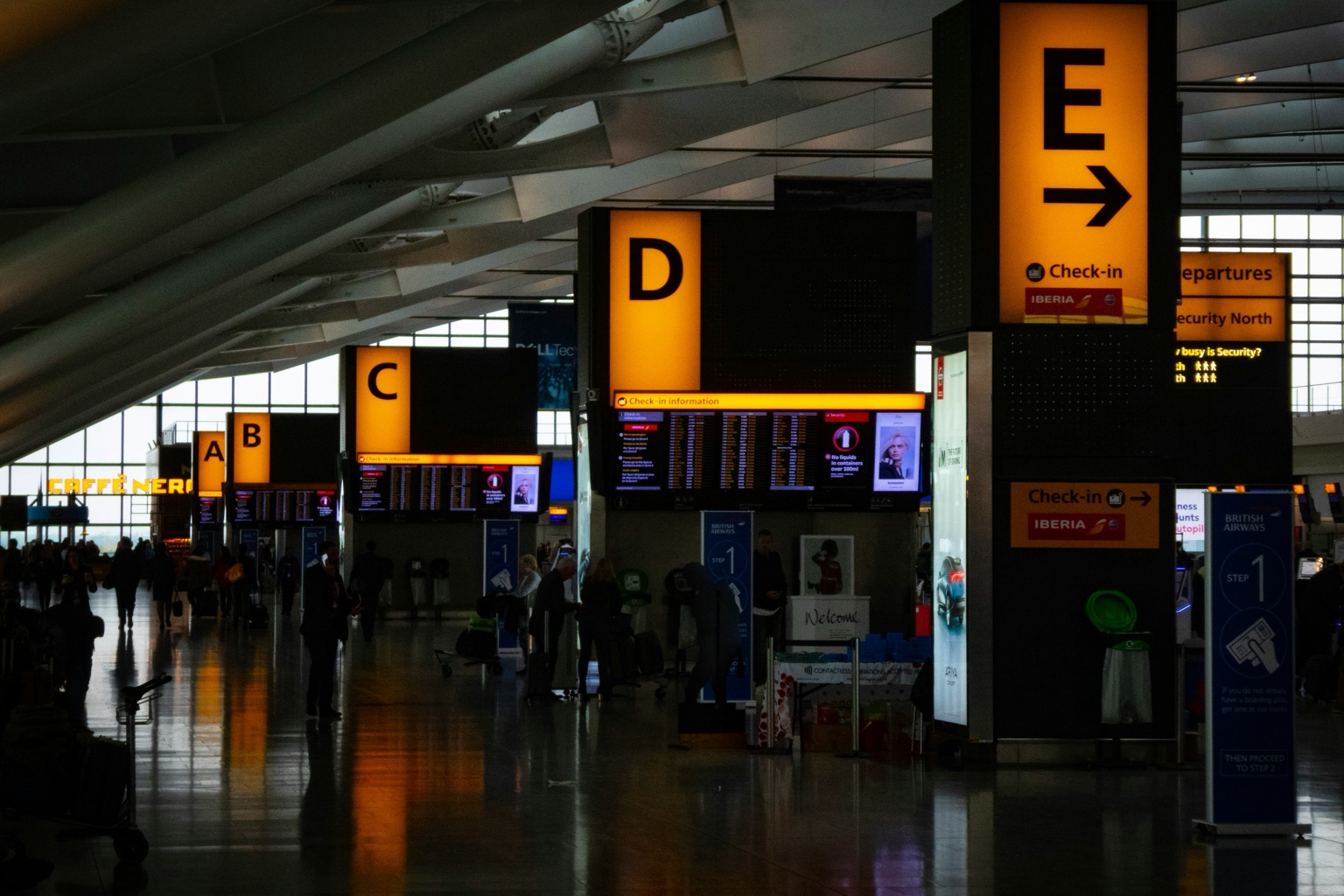 Airport departure hall